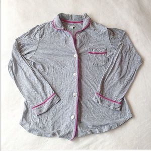 Y2K grey and pink pajama shirt button up DKNY